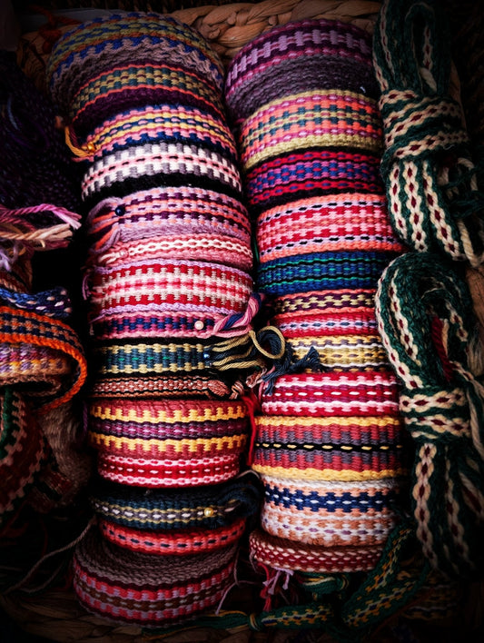 Inkle Woven Bands, 2026. Cotton, wool, hemp.