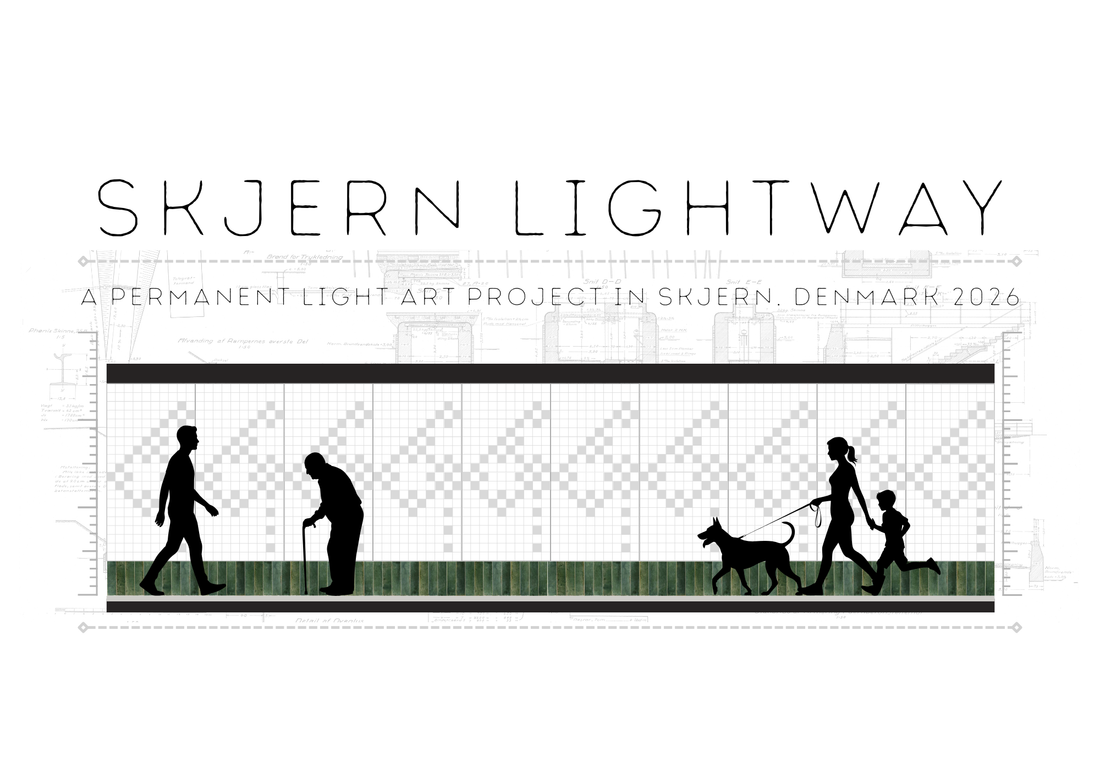 SKJERN LIGHTWAY - Light Art Installation in Skjern, Denmark