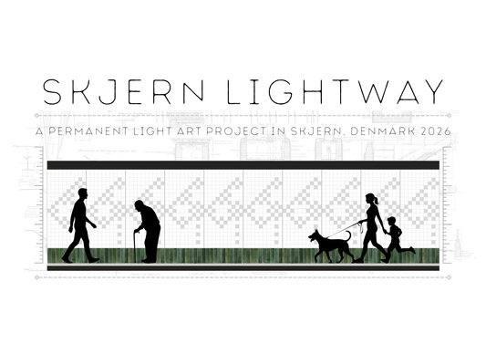 SKJERN LIGHTWAY - Light Art Installation in Skjern, Denmark