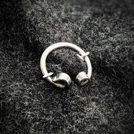 Sterling Silver Plain Penannular Brooch 1cm