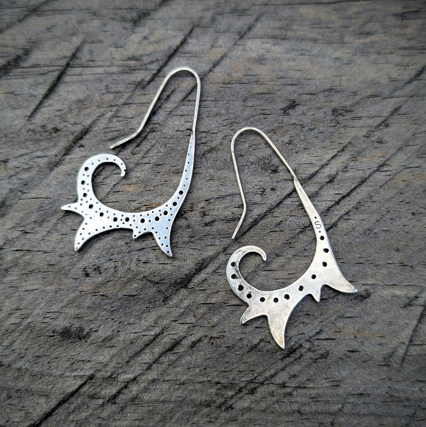 DEEP FOREST Hook Earrings Sterling Silver