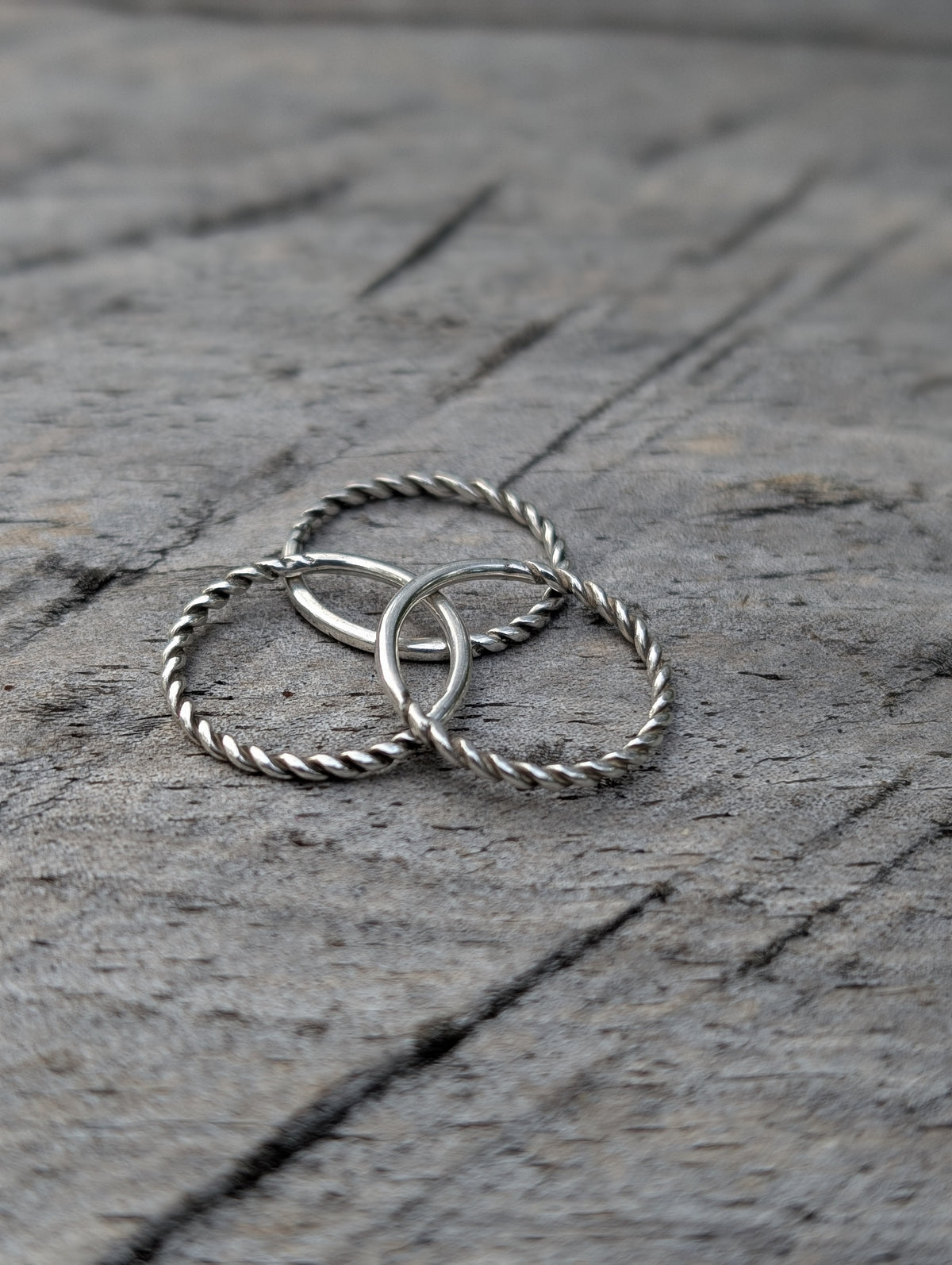 Fine Twist Ring Sterling Silver