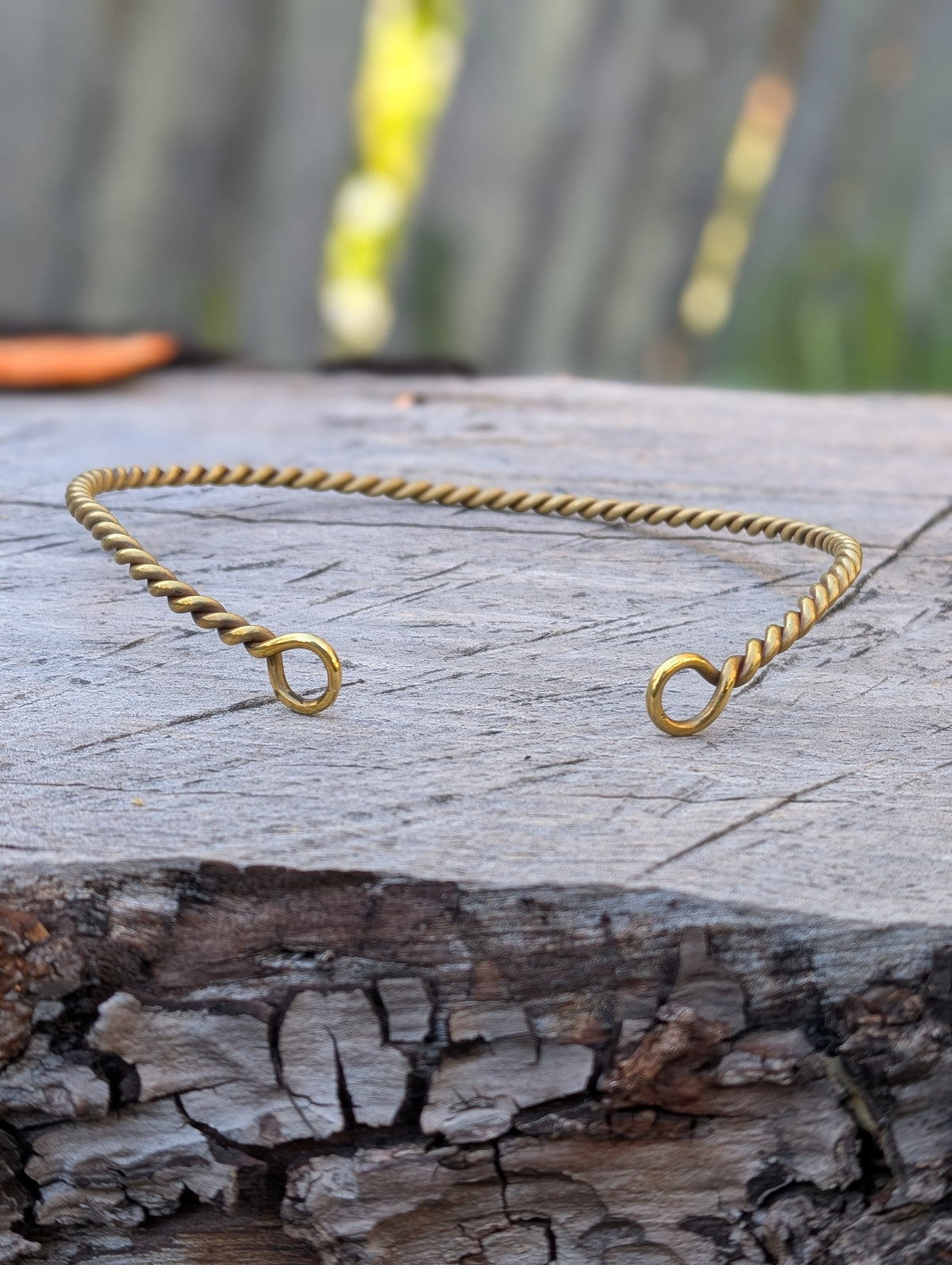 Heavy Twisted Brass Neck Torc