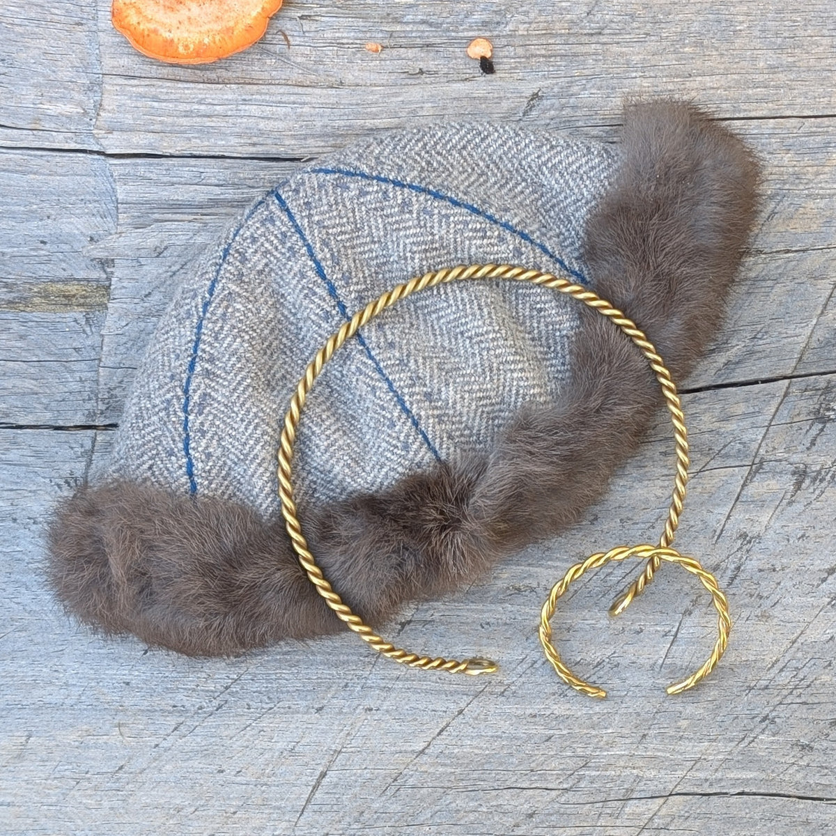 Heavy Twisted Brass Neck Torc