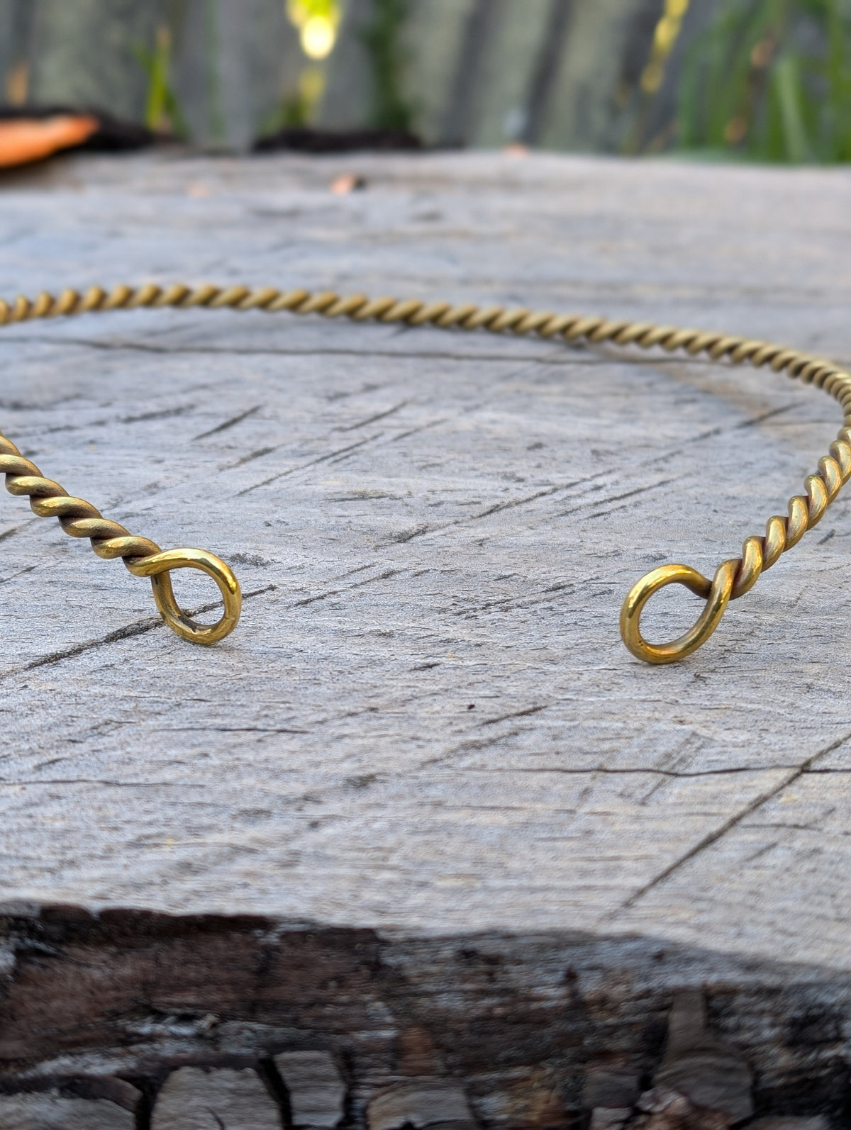 Heavy Twisted Brass Neck Torc
