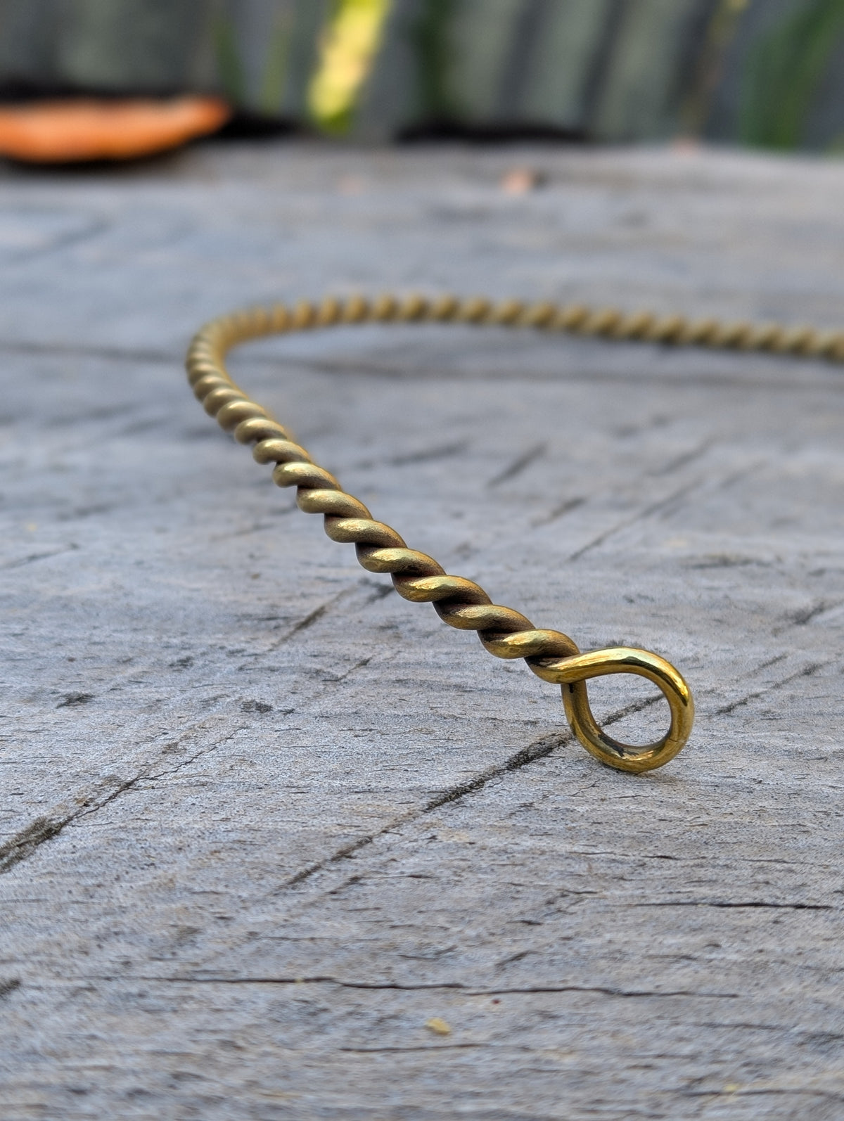 Heavy Twisted Brass Neck Torc